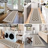 SHACOS Runner Rug Non Slip 50x150 cm Hallway Narrow Kitchen Rug Brown view 3