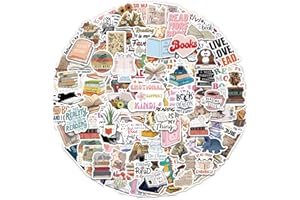 Greingways 300 PCS Book Stickers for Kindle, Bookish Stickers for Ebook Case Accessories Water Bottles Laptop, Book Lovers Gifts Reading Stickers Pack for Adults Teens Girls Kids