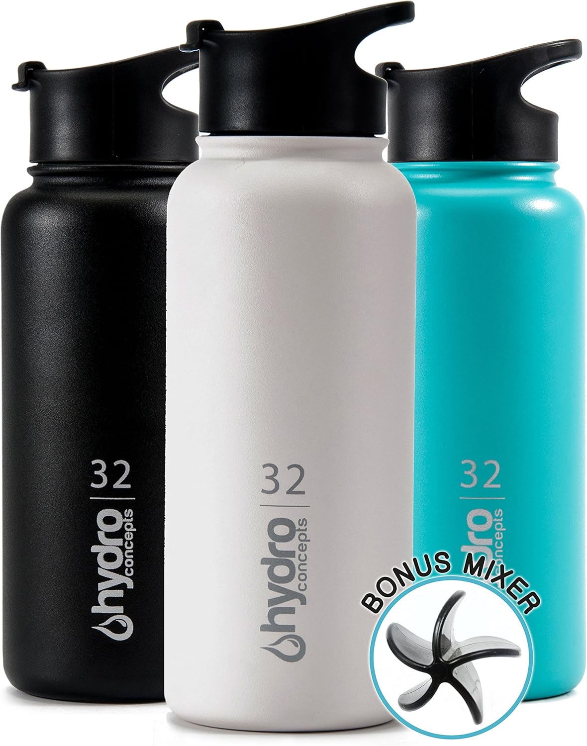 Hydro Concepts Insulated Water Bottle & Shaker Stainless