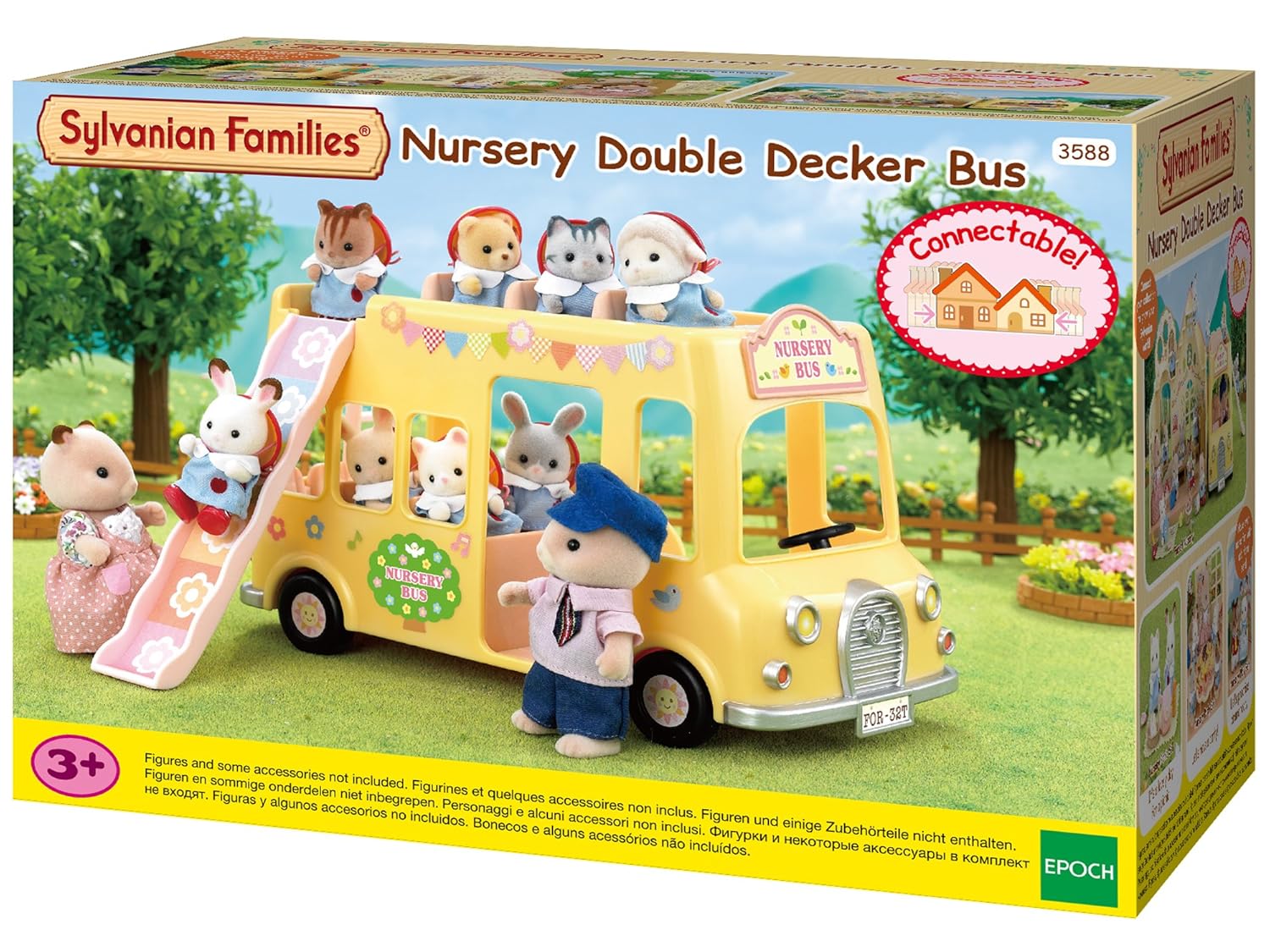 Amazon.es SYLVANIAN FAMILIES Nursery Double Decker Bus Mini Muñecas y Accesorios, Multicolor
