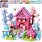 GobiDex Magnetic Blocks 100PCS Kids Pink Princess Castle Building Blocks | STEM Sensory Building Toy, Toddler Birthday Gift Cute Pets for Girls Age 3+, Classroom Must Have Playsets