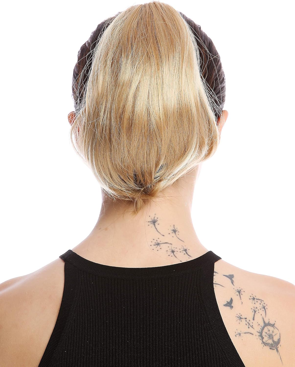 WIG ME UP - N869-V-24B Ponytail Hairpiece Extensions Bun very short straight but voluminous gold blond, Golden blonde (24B)