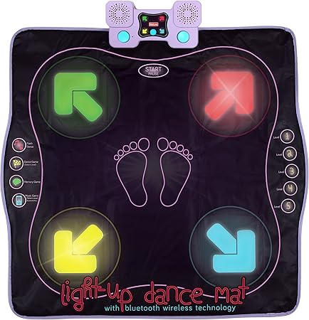 Amazon Kidzlane キッズレーン ダンスマット 男の子 女の子のダンスゲーム ライトアップダンスパッド 内蔵または外部aux Bluetooth音楽 多機能ゲームとレベルのダンスマット ボードゲーム おもちゃ