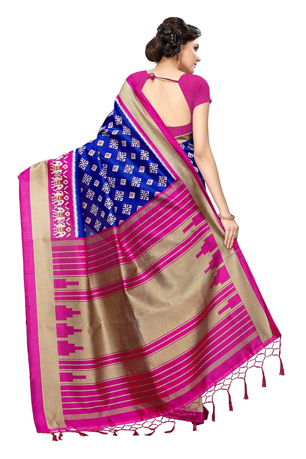 anni designer women's silk saree with blouse piece