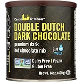 Castle Kitchen Double Dutch Premium Dark Hot Chocolate Mix - Vegan, Plant Based, Gluten Free, Dairy Free, Non-GMO Project Ver