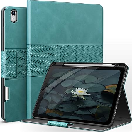 Amazon Com Auaua Ipad Air 4 Case 10 9 Inch 2020 With Built In Apple Pencil Holder Vegan Leather Cover For Ipad Air 4th Generation 2020 Green Computers Accessories