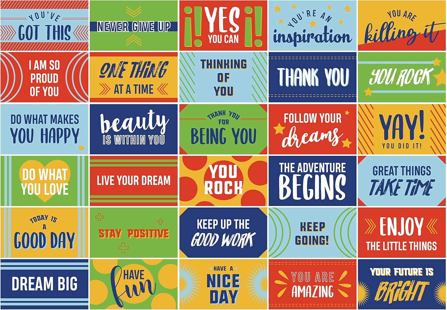 Motivational Cards for Employee Appreciation Set of 60