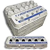 Jumbo 12-Egg Cartons - Cute Recycled Paper Farm Fresh Egg Containers - 75 | Durable &amp; Reusable: Cute printed design made from sturdy recycled paper to safely protect 12 jumbo farm fresh eggs.