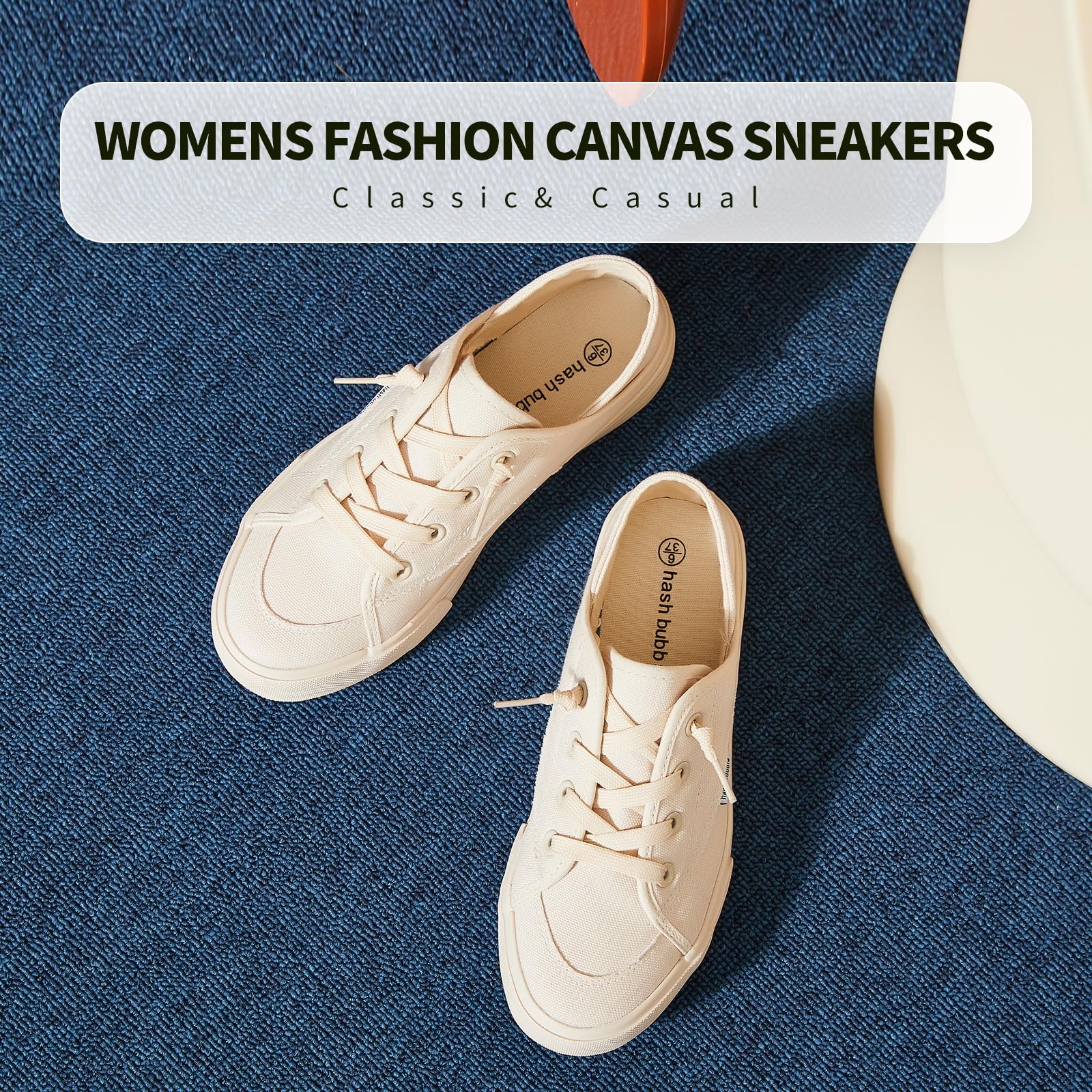 hash bubbie Women's Slip on Shoes Canvas Shoes Non Slip Fashion Sneakers for Women Low Top Loafers