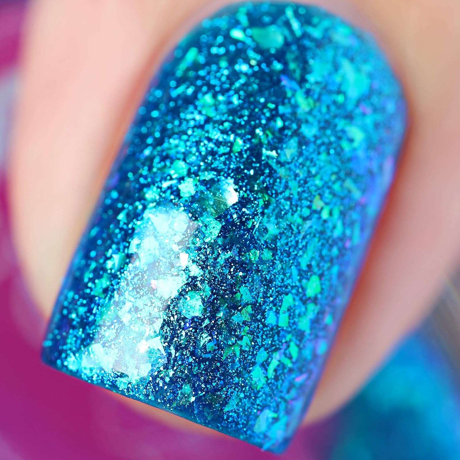 Amazon Com Half Life Royal Blue Iridescent Flakie Nail Polish By