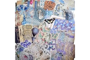 Dcuminkel Vintage Scrapbook Supplies Pack(100pcs), Aesthetic Stickers for Bullet Junk Journal Planners, DIY Paper Stickers,Cr