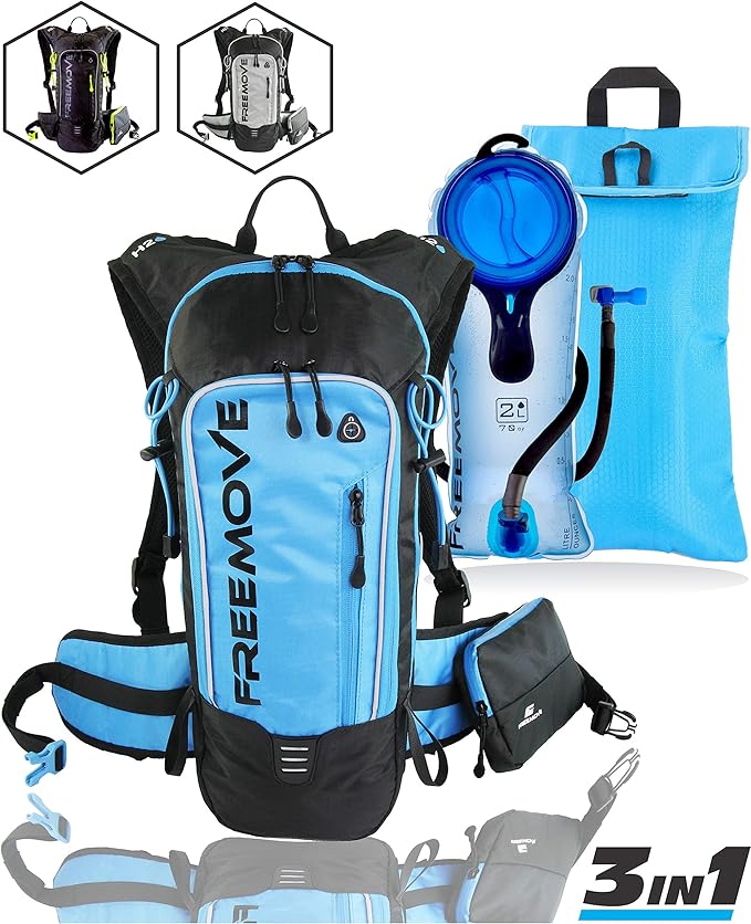 No.1 Hydration Pack Backpack with 2L Water Bladder & Cooler Bag Keeps Water Cool Lightweight