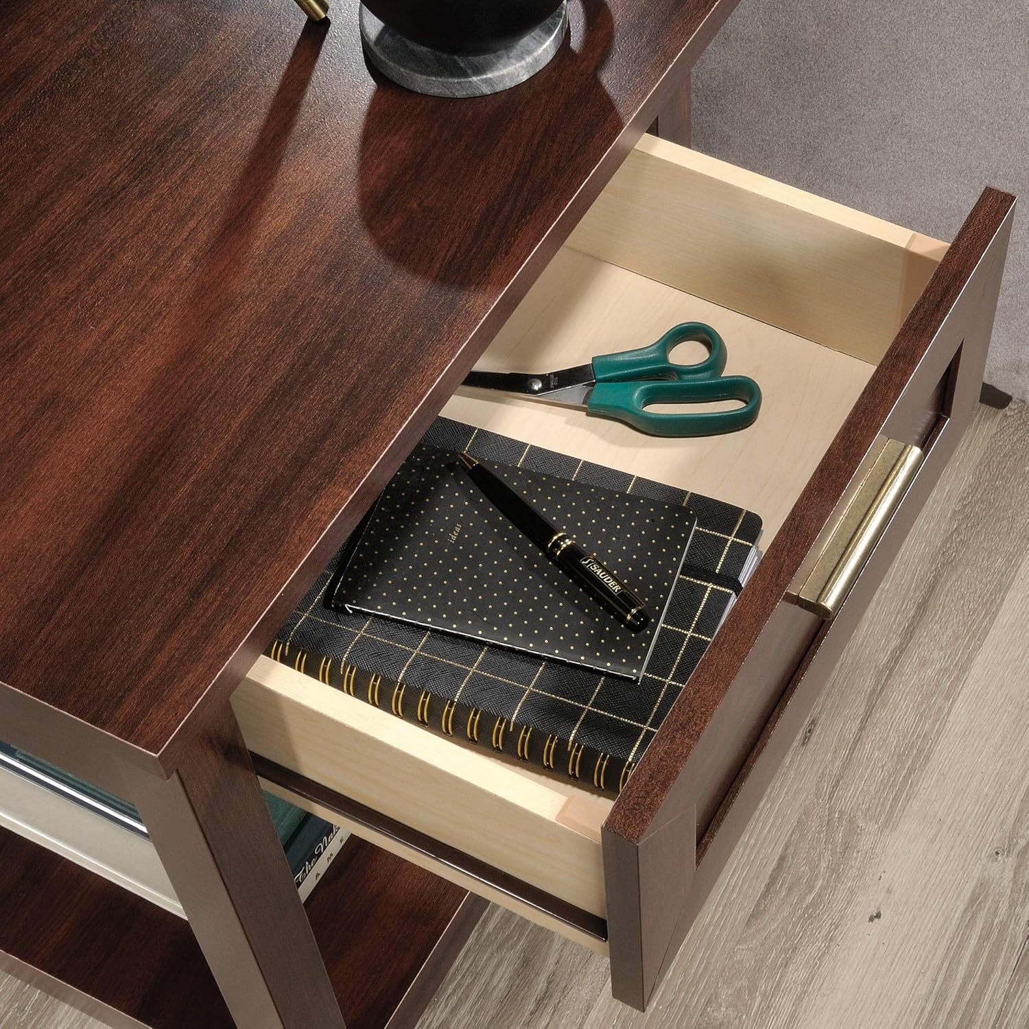 Sauder Brookland Side Table, L: 19.84" x W: 18.66" x H: 23.9", Select Cherry: Kitchen & Dining