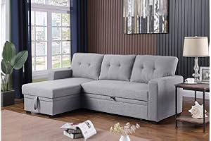 Devion Furniture Russ Sofabed, Light Gray