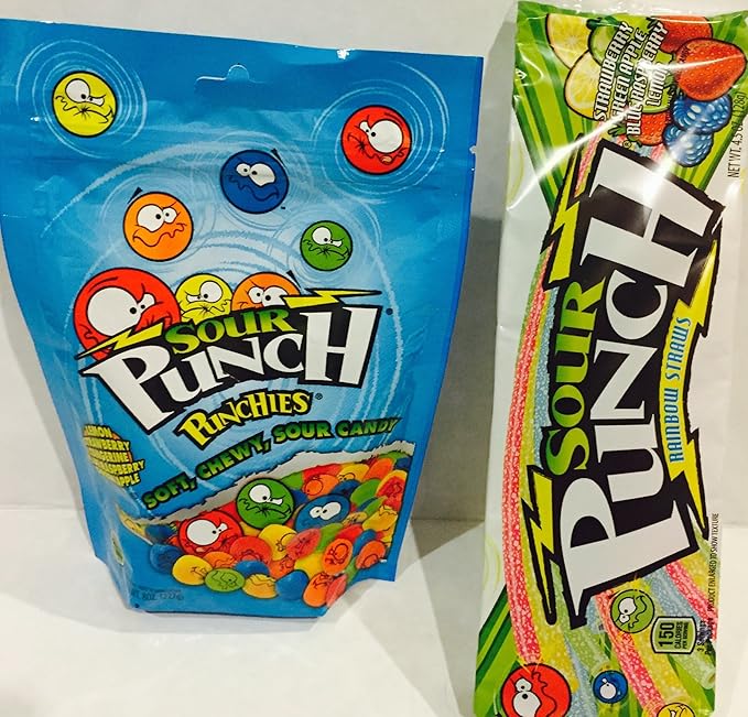 Sour Punch Punchies and Sour Punch Rainbow Straws Bundle