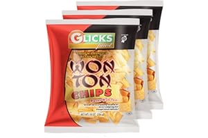Glicks Wonton Chips 10oz (3 Pack) Crisp & Delicious Wonton Noodles! Great for Stews, Soups, Salad Toppers & Snacking