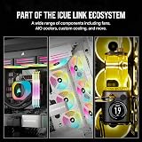 Corsair iCUE LINK H100i RGB 240mm AIO CPU Cooler White view 9