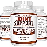 Glucosamine Chondroitin Turmeric MSM Boswellia - Joint Support Supplement for Relief 180 Tablets - Arazo Nutrition