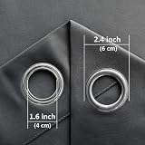 DWCN Blackout Curtains 2 Panels 54 x 46 Inch Eyelet Thermal Grey view 3