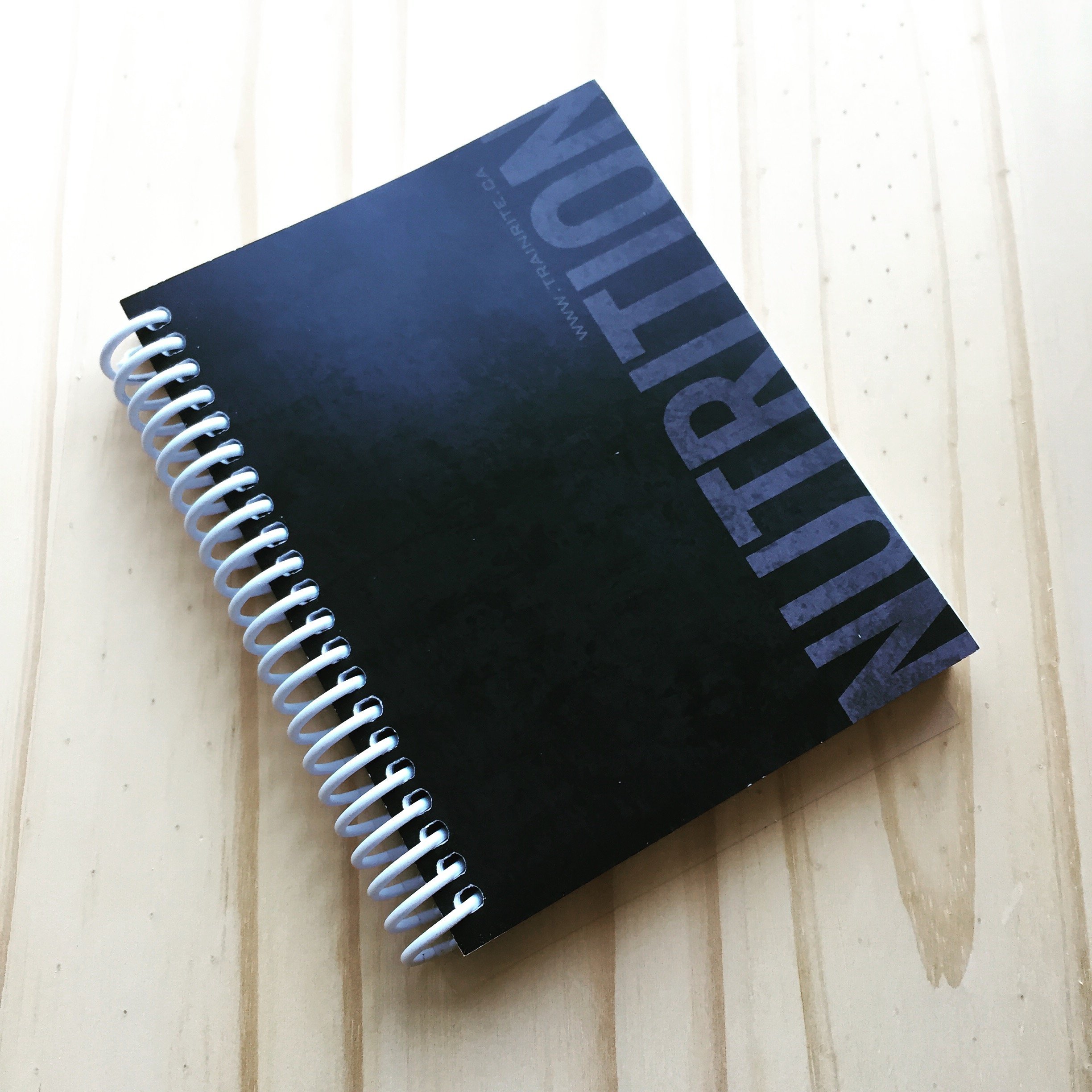 Trainrite Compact Nutrition Journal Black Matt Cronin