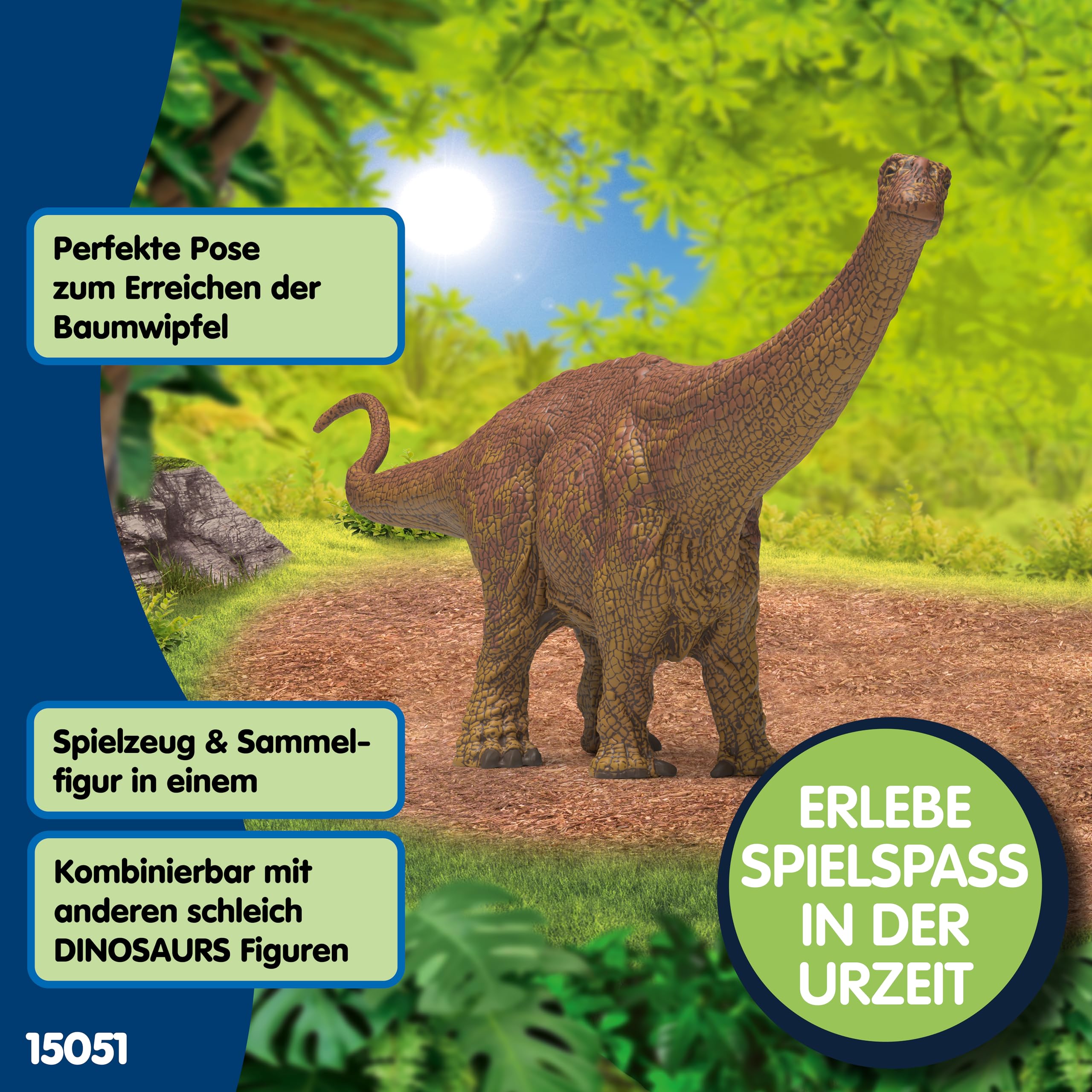 schleich Dinosaurs | Brontosaurus 15051 | detailgetreuer schleich Dino | Dinosaurier Spielzeug zum Sammeln | Geschenk für Mädchen und Jungen | Dino Spielzeug ab 3 Jahre | 33 x 6 x 11 cm 4