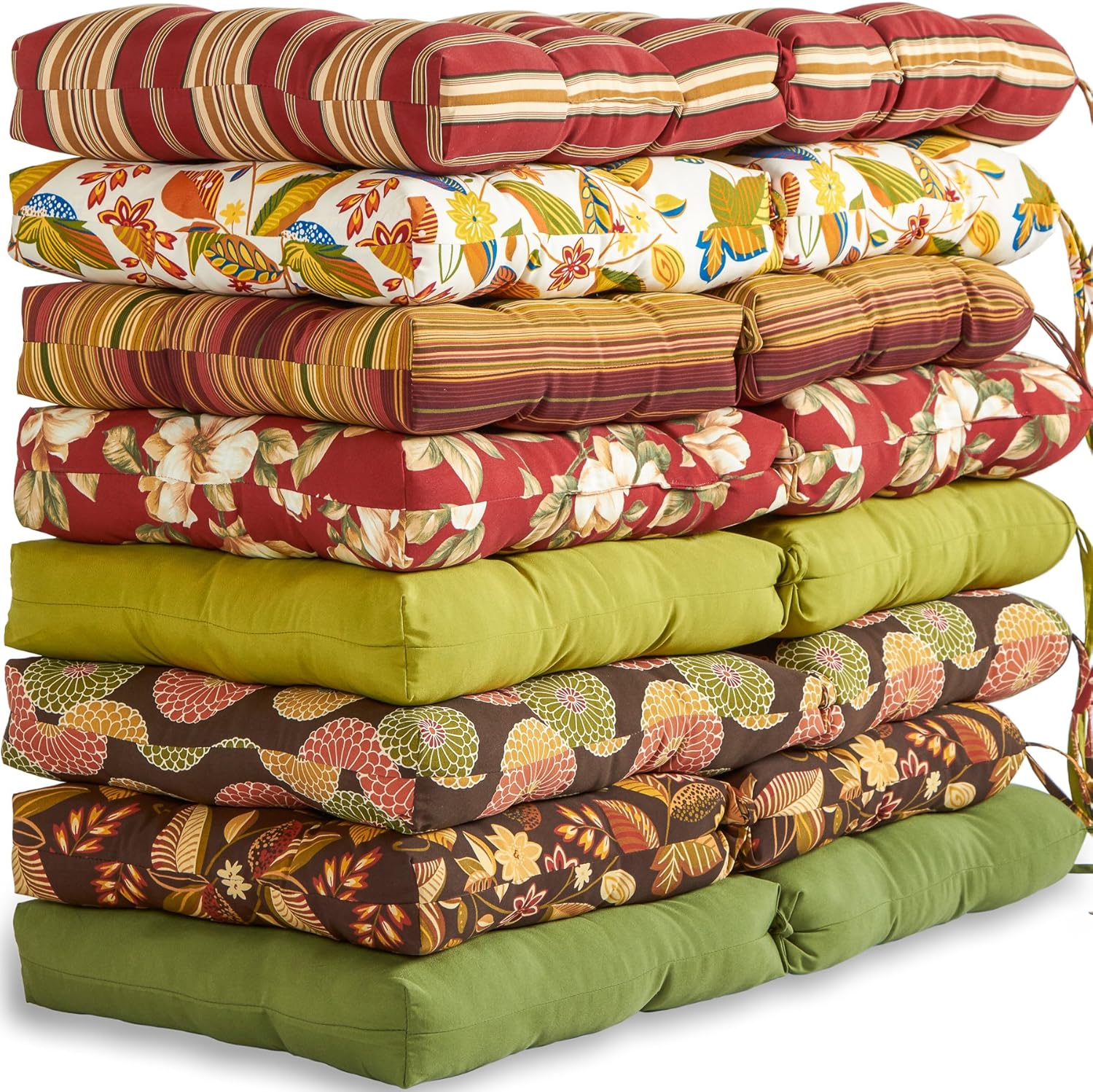 Greendale Home Fashions Outdoor Seat/Back Chair Cushion, Roma Stripe: Home & Kitchen