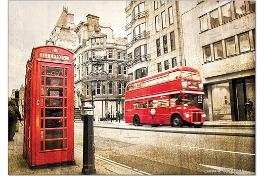 Iman Nevera Ciudad teléfono autobuses rojos Londres: Amazon.es: Hogar