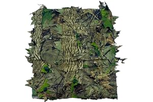 AYIN Camo Netting 3D Leafy Camouflage Net for Hunting, Tree Stands Concealment, Traping, Sunshade, Decoration, Shooting, Paint Ball and More, 5 ft X 12 ft