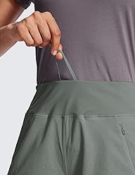 CRZ YOGA Women's Lightweight Mid Rise Hiking Shorts