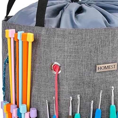 HOMEST Large Crochet Bag with Customized Front Compartment for