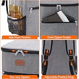 Lifewit 21L 30-Can Soft Cooler Backpack with Hard Liner Grey view 6