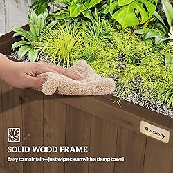 Outsunny Wood Planter with Trellis for Climbing