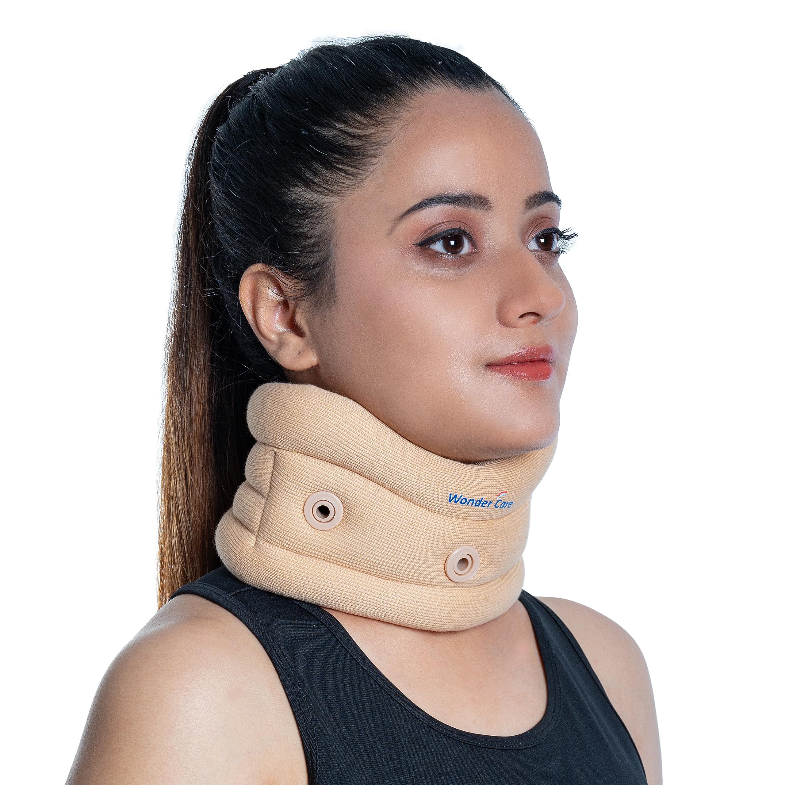 Wonder Care Soft Neck Braces Soft Cervical Collar Neck Support Adjustable Collar Soft Neck Collar Neck Brace for Women & Men_Beige_XL