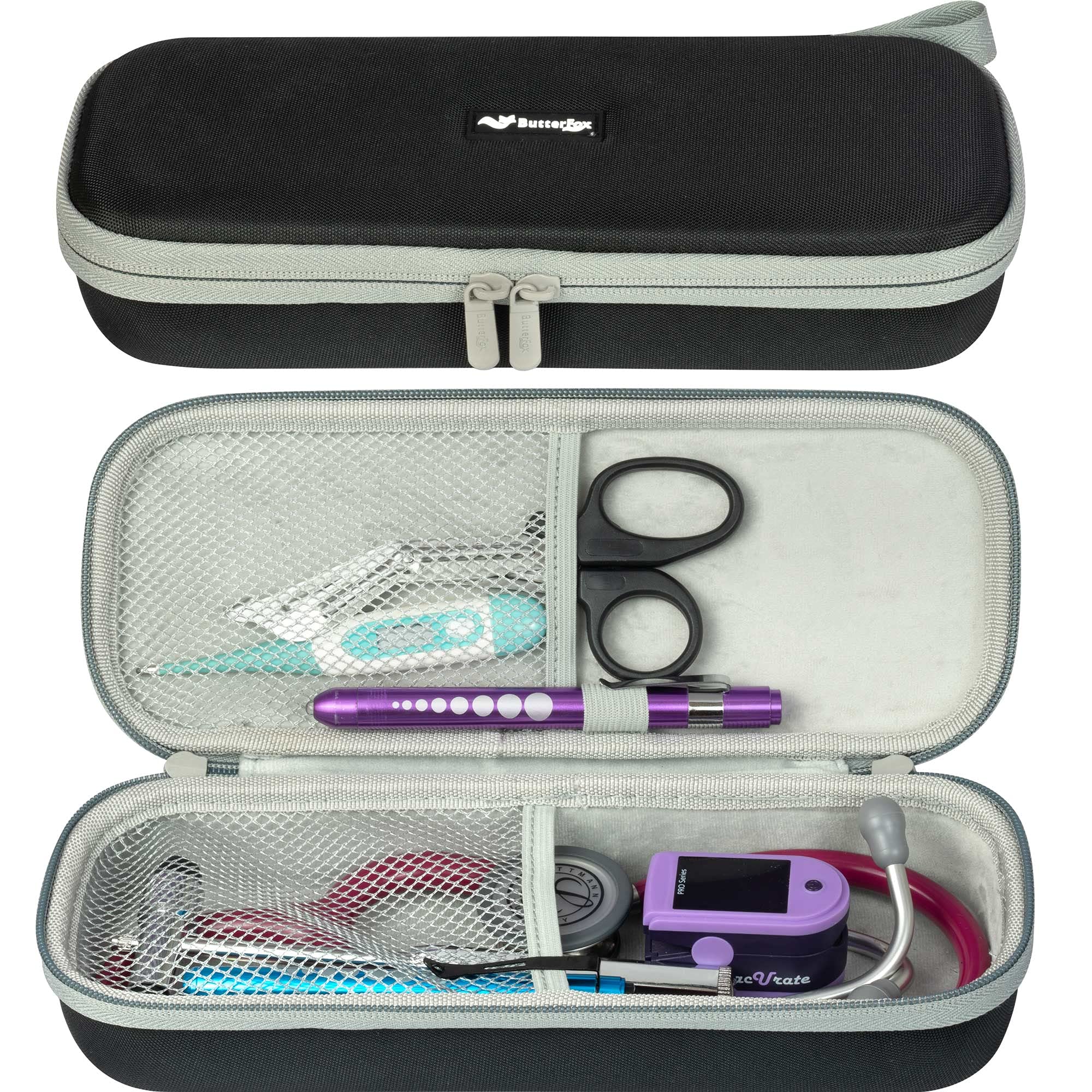 Stethoscope Carry Case, fits 3M Littmann Stethoscope and Nurse Accessories - Black
