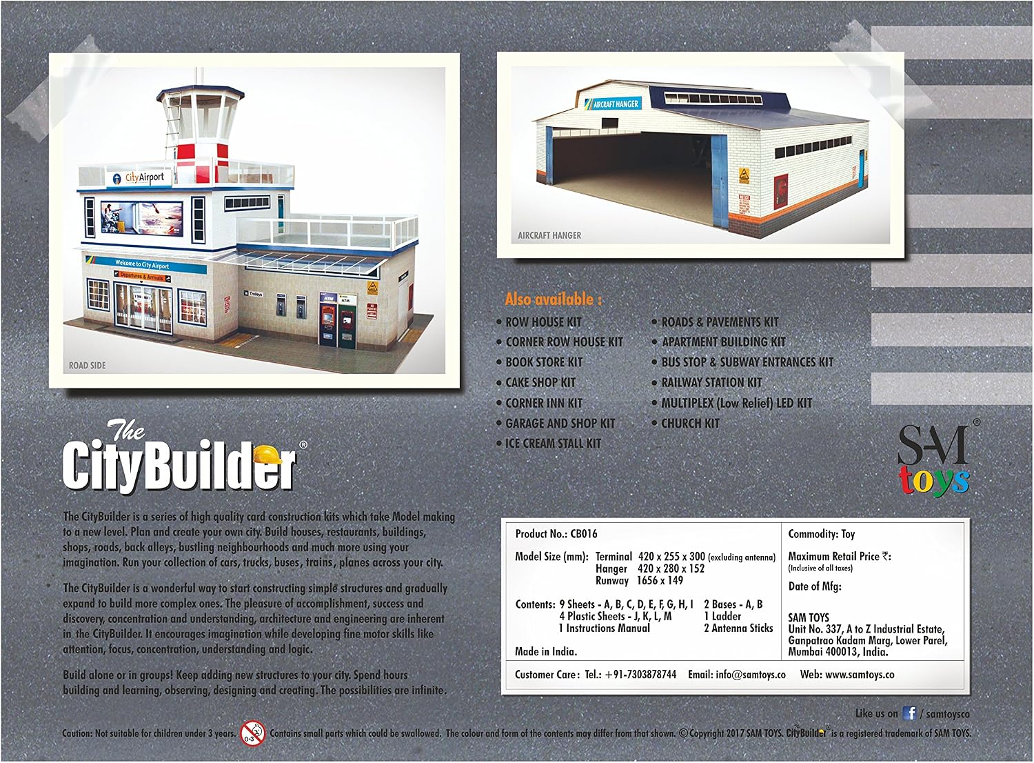 The CityBuilder O Gauge 7mm 1:43 Scale Model Railway Building Airport Kit, Multicolor, Large - Image 3