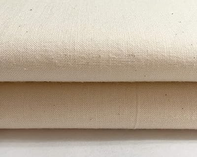 M & J 100% Cotton Calico Natural Unbleached Medium Weight 160cm Wide