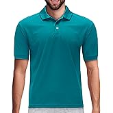 Premium Wear Men's High Moisture Wicking Polo T Shirts (3X-Large, Teal)