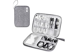 SELLYFELLY Travel Electronics Organizer Portable Cable Organizer Bag for Storage Electronic Accessories Case for Cord,Phone,Charger,Flash Drive (Gray)