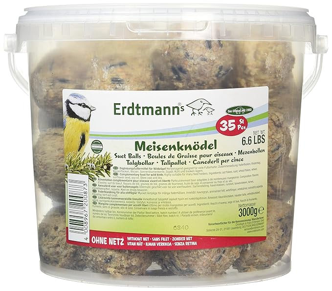 Erdtmanns 35 Meisenknödel ohne Netz im Eimer, 1er Pack (1 x 3 kg)