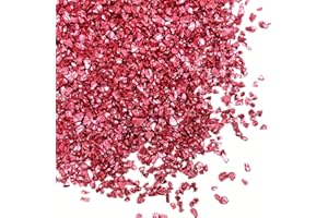 Jmassyang Crushed Glass Irregular Metallic Chips 100g Sprinkles Chunky Glitter for Nail Arts Craft Resin DIY Mobile Phone Case Vase Fillers Jewelry Making Home Decoration (Red, 2-4mm)