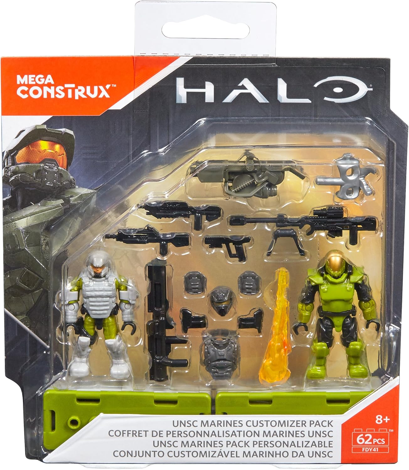 Amazon Com Mega Construx Halo Unsc Marines Customizer Pack Toys Games