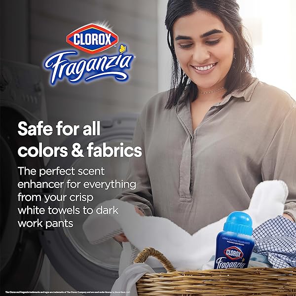 CLOROX FRAGANZIA LAUNDRY SCENT BOOSTER CRYSTALS IN LINEN SCENT, TWIN PACK, SCENTED IN-WASH FRESHENER BEADS FOR FRESH, CLEAN, GREAT SMELLING CLOTHES AND LINENS, 18 OZ – 2 PACK