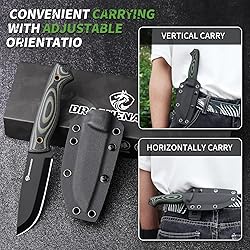 DRACHENADER 8.46" Survival Knife with Fire Starter