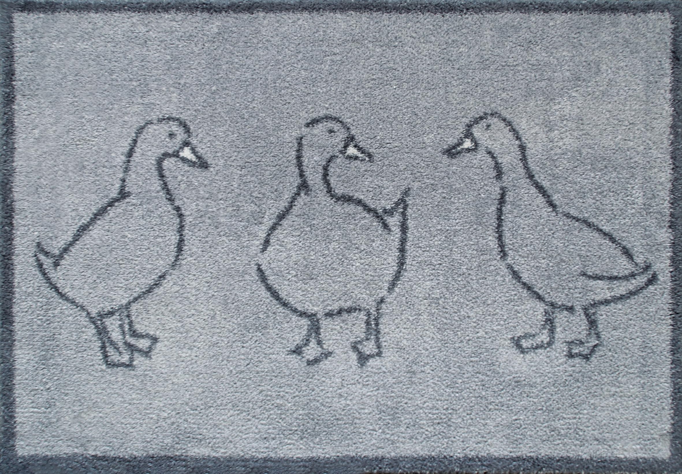 Turtle Mat - Ducks - Design, Indoor Highly Absorbent Barrier Mat 60x85cm approx. Multi Grip backing