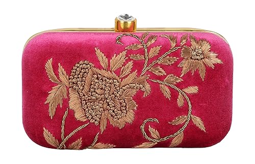 Tooba Womens Kaseb Leves Box Clutch