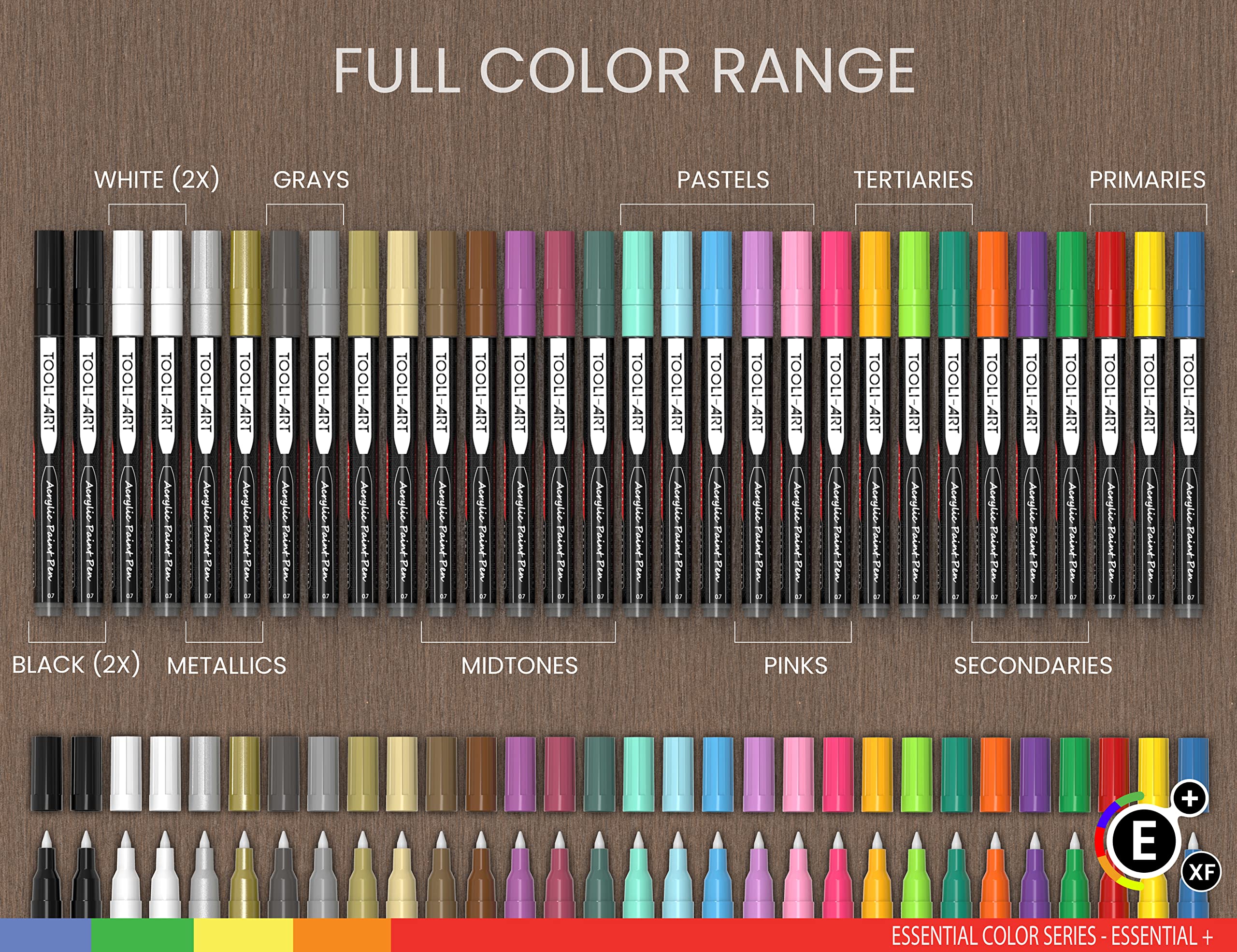 Acrylic Paint Pens Assorted Vibrant Markers for Rock Painting, Canvas, Glass, Mugs, Wood, Fabric, Metal, Ceramics. Non Toxic, Quick Dry, Multi-Surface, Lightfast (EXTRA FINE)