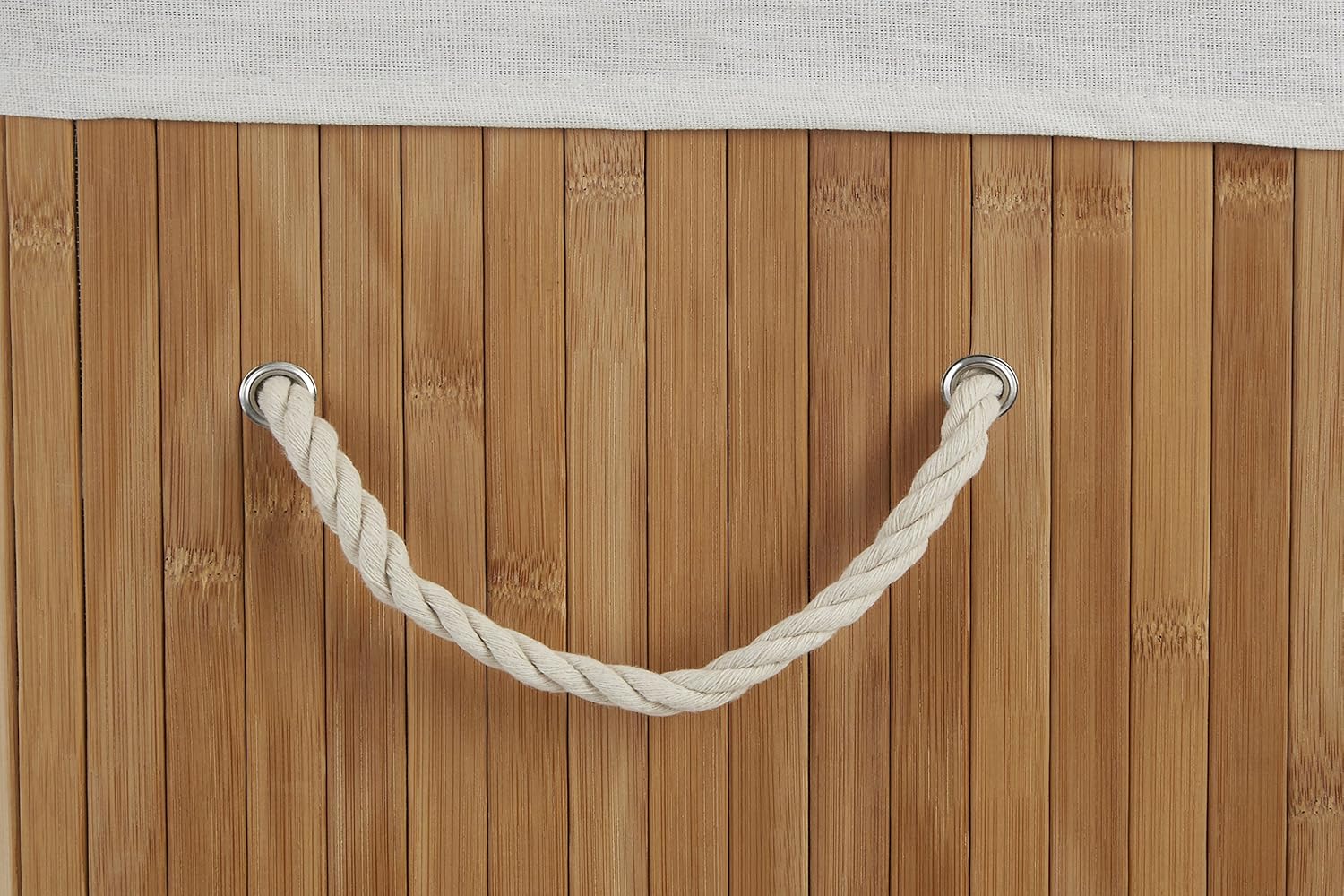Premier Housewares Kankyo Bamboo Square Laundry Hamper, Natural, 35 x 35 x 50 cm - Image 5