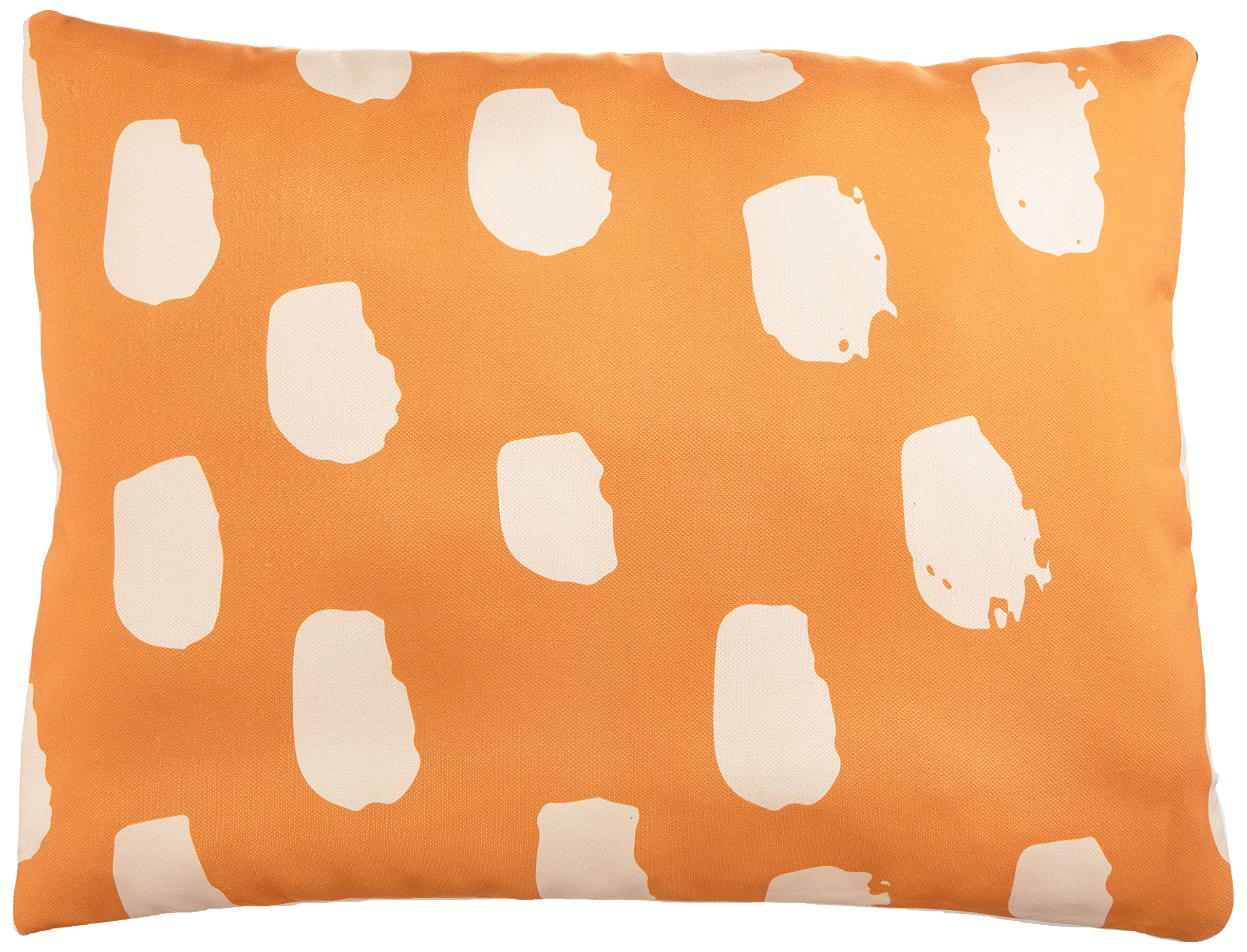 BonaMaison Decorative Cushion Cover, Orange-Off White Throw Pillow Covers, Home Decorative Pillowcases for Livingroom, Sofa, Bedroom, Size: 45X60 Cm - Designed and Manufactured in Turkey