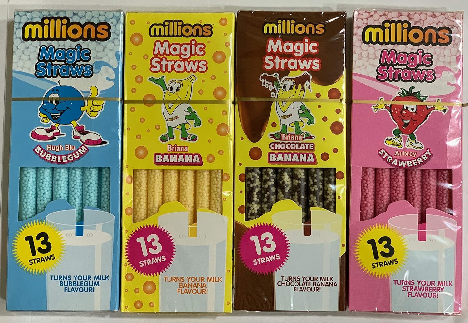 millions Magic Straws Value Mixed Flavours Pack (52 Straws in Total