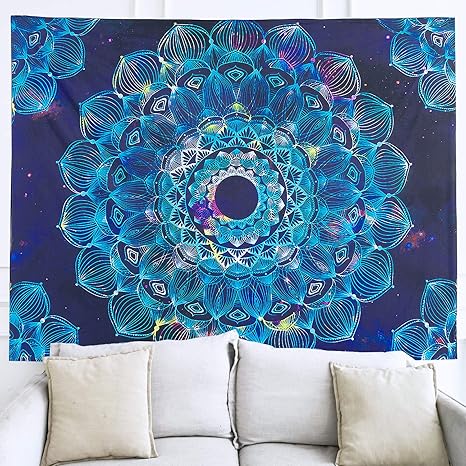 Amazon Com Novforth Large Mandala Indian Hippie Wall Hanging Tapestry Bohemian Cloth Tapestry For Bedroom Tapestry Wall Hanging Aesthetic For Living Room Home Kitchen